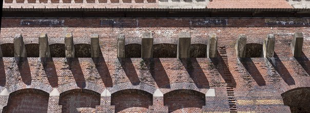 Detail of the masonry of the Congress Hall in the inner courtyard, unfinished National Socialist