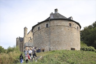 Witches' tower at the castle built 11th century, bulwark, Marburg, Hesse, Germany, Europe