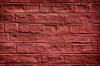 Brick wall texture marsala color