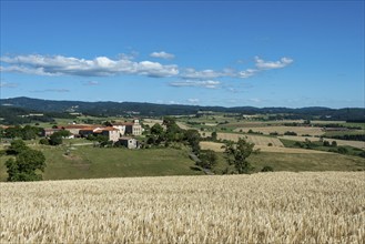 La Chapelle sur Usson village, Livradois-Forez regional natural park, Puy de Dome department,