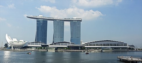 SINGAPORE, MAY 6: The Marina Bay Sands complex on May 6, 2011 in Singapore. Marina Bay Sands is an