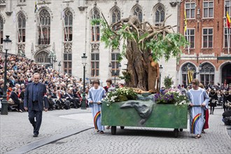 BRUGES, BELGIUM, MAY 17: Annual Procession of the Holy Blood on Ascension Day. Locals perform