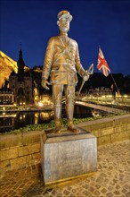 DINANT, BELIGUM, MAY 30, 2018: Bronze statue of Charles de Gaulle near the bridge where he was