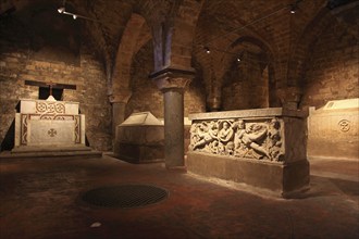 City of Palermo, the Cathedral Maria Santissima Assunta, sarcophagus in the crypt, Urna Romana,