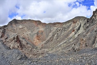 Volcano de Las Nueces near Timanfaya National Park, Lanzarote, Canary Islands, Spain, Europe