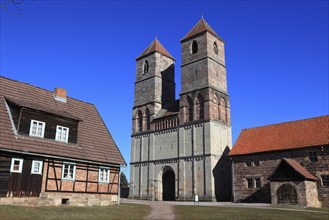 Ruin of the monastery church of St. Mary, Veßra Monastery, Hildburghausen County, Thuringia,