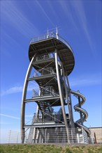 Noah's Sails lookout tower at Ellenbogen, 813 m. high mountain of the Rhoen in the district of