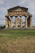 The Athenaion, Temple of Ceres or Temple of Athena in Paestum, Campania, Italy, Europe