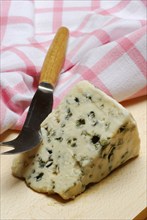 Roquefort, knife, blue cheese, blue cheese