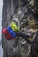 Winch rescue training of the rescue helicopter, Christoph 62, on the occasion of the 50th