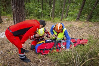 Winch rescue training of the rescue helicopter, Christoph 62, on the occasion of the 50th