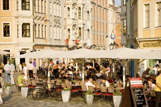 Numerous pubs and restaurants can be found in the rebuilt town houses around the Church of Our Lady