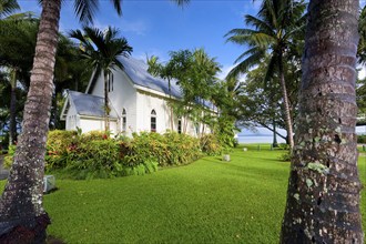 Rebuilt wooden church for seafarers, architecture, St Mary's by the sea, Port Douglas, Queensland,