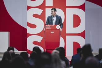 Pedro Sanchez, Ministerpraesident von Spanien und PSOE-Vorsitzender, aufgenommen im Rahmen des