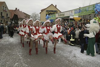 Saxony's biggest carnival party in Radeburg. Since 1957, the big parade of over 65 floats has been