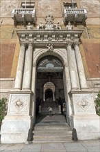 Entrance portal of Palazzo Doria Spinola, former manor house from the 16th century, today