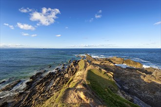 Rocky coast on the Pacific, ocean, sea, nature, landscape, blue sky, Byron bay, Queensland,