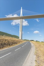 Millau Viaduct bridge, the highest bridge in the World. Aveyron Departement. France