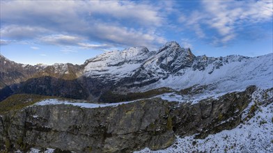 Aerial view over the mountains of Val Pontirone in the canton of Ticino, Switzerland, Europe