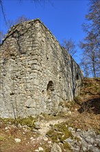 The Hohenmelchingen castle ruin on the Zollernalb near Melchingen, Burladingen, Swabian Alb,