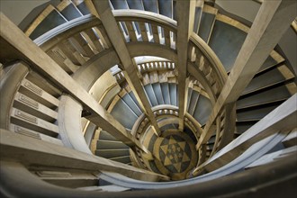 New Town Hall, interior view, spiral staircase, Hanover, Lower Saxony, Germany, Europe