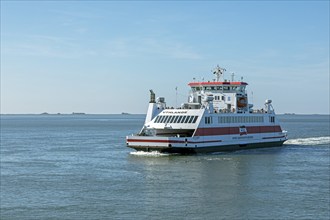 Ferry near Dagebüll, North Frisia, Schleswig-Holstein, Germany, Europe