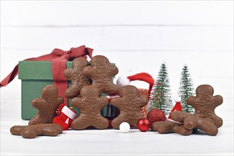 Chocolate glazed German Christmas gingerbread men