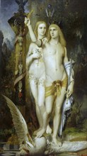 Jason et Médée, Jason and Medea, painting by Gustave Moreau, 1865, Historic, digitally restored