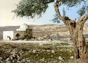 The Tomb of Rachel, Jerusalem, Holy Land, Israel, c. 1890, Historic, digitally restored