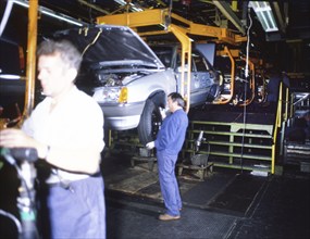 DEU, Germany: The historical slides from the 84-85 r years, Rüsselsheim. Opel plant. Production on