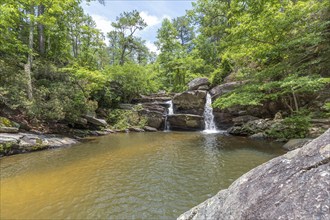 Cheaha Falls along the Chinnabee Silent Trail through Talladega National Forest near Lineville,