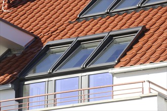 Modern new façade connection window or skylight