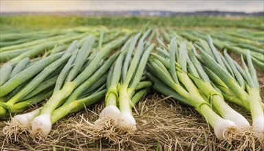 Vegetable, spring onion or spring onion, also known as winter onion, Allium fistulosum