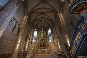 Chancel of the Church of St Nicholas and St Ulrich, nave built around 1400, Kirchenberg 15,