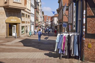 Hökerstrasse, part of the pedestrian zone in Stade, Hanseatic city, district of Stade, Lower