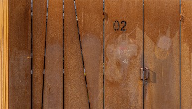 Rusty fence, property boundary, Berlin, Germany, Europe