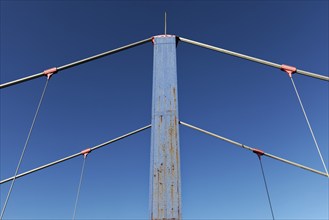 Pylon of the Friedrich-Ebert-Bridge, drawbridge from 1954, Rhine Bridge, Duisburg, North