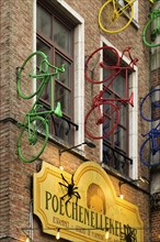 Exterior facade of the Poechenellekelder theatre puppet cellar, Brussels, Belgium, Europe