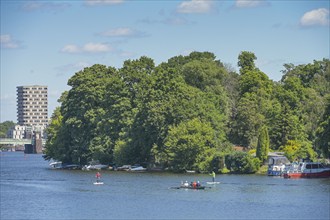 Eiswerder Island, Havel, Hakenfelde, Spandau, Berlin, Germany, Europe