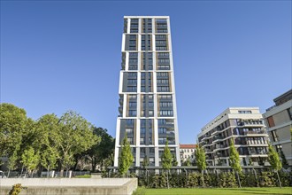 High-rise building, St. Marien residential park, Eschersheimer Strasse, Neukölln, Berlin, Germany,