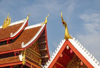 Roof of Wat Mai Suwannaphumaham Monastery, Luang Prabang, Laos, Asia