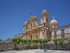 The cathedral of Noto, Cattedrale di San Nicolo, built in the Sicilian Baroque style. The historic