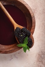 Blackberry sauce, blackberry tkemali, Georgian cuisine, homemade, no people