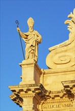 Syracuse Cathedral facade, Ortygia, Syracuse, Sicily, Italy, Europe