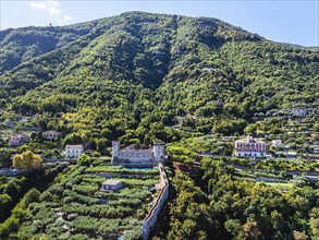 Medieval Castle from a drone, Castellammare di Stabia, Naples, Italy, Europe