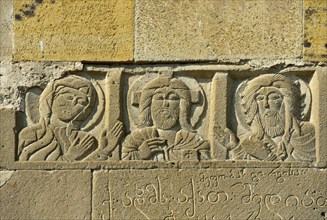 Figurative half-reliefs at the Svetitskhoveli Cathedral, UNESCO World Heritage Site of Mtskheta,