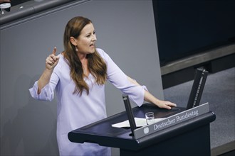 Janine Wissler, Die Linke, recorded during a speech on the topic of internal security in the German