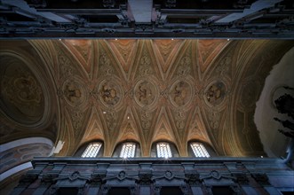 Interior, ceiling painting, ceiling, perspective painting, monastery, church Igreja e Convento da