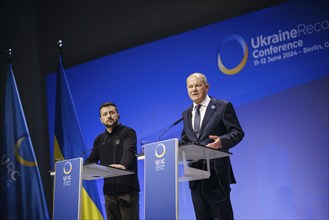 Ukraine Recovery Conference URC in Berlin. Olaf Scholz (SPD), Federal Chancellor, and Volodymyr