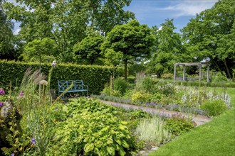 Perennial beds, district educational garden, Burgsteinfurt, Steinfurt, Münsterland, North